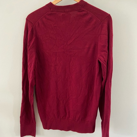 ***3/$10    Men’s Maroon Preppy V Neck Wool/Cotton Lightweight Sweater - Picture 5 of 5